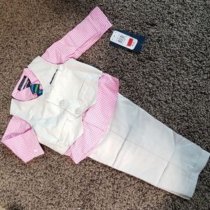 Boys dress up suit vest pink pride 12 mo